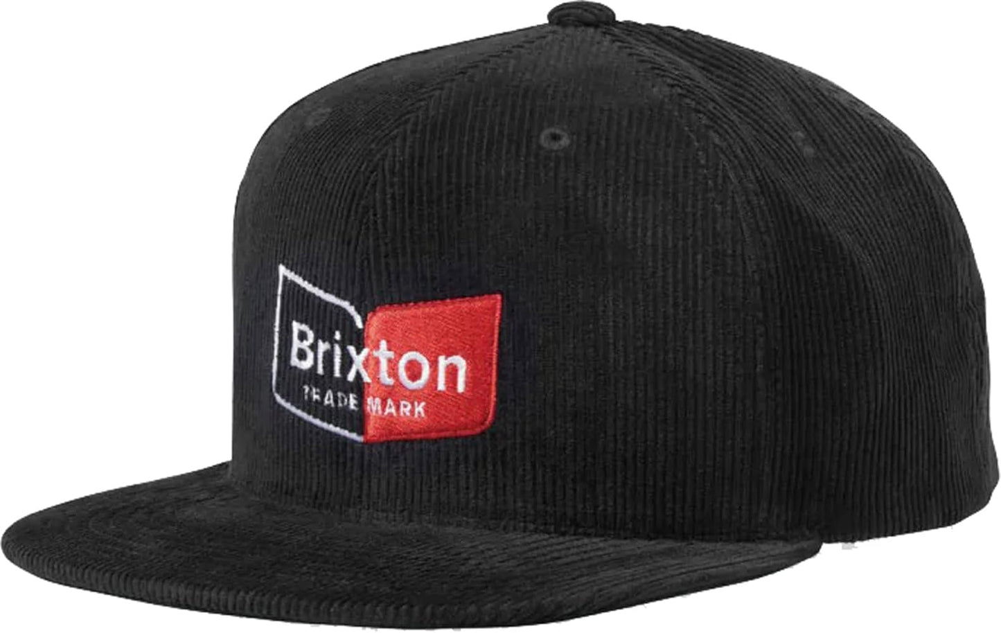 Brixton Men's Chapter Snapback Black Corduroy Baseball Cap
