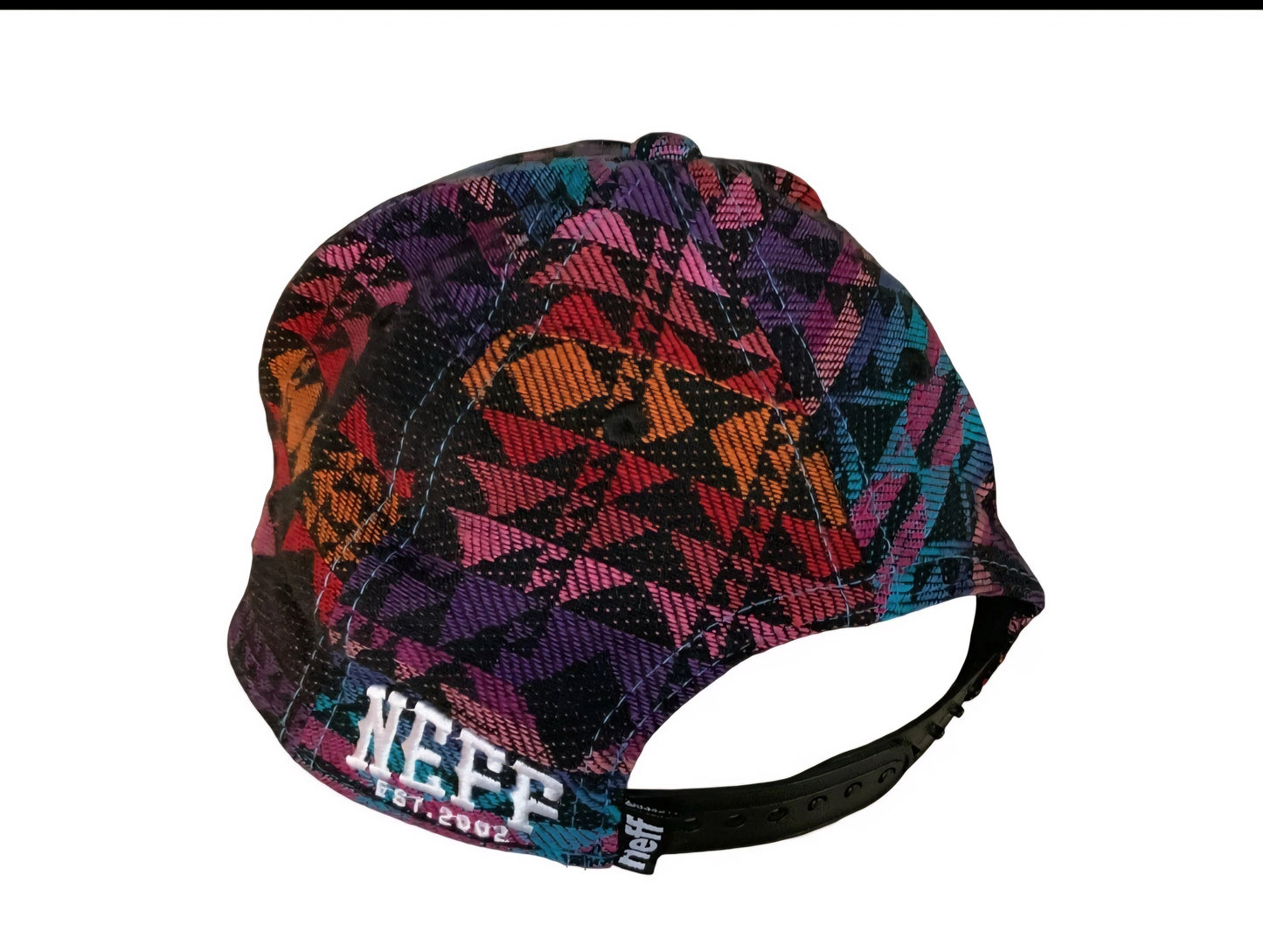 NEFF - Aztec Print Purple & Aqua with Black Brim - Snapback Skate Hat 100% Cotton