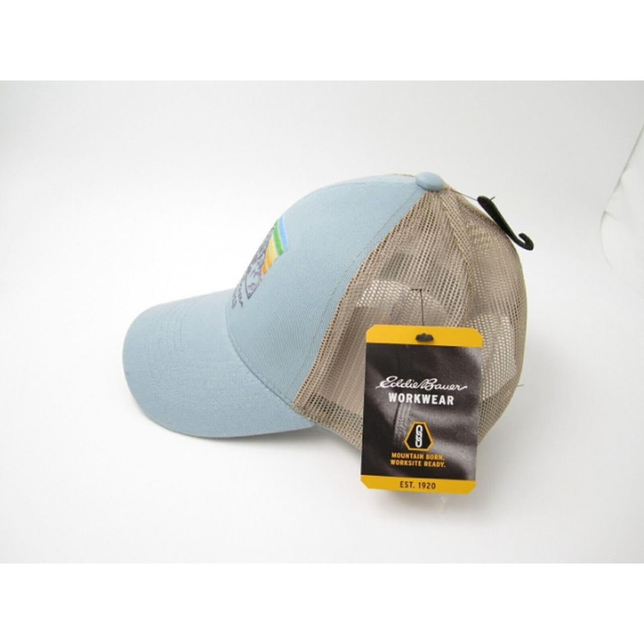 Eddie Bauer- Trucker Hat Blue Gray Workwear Mountain Hiking Outdoor Gorpcore