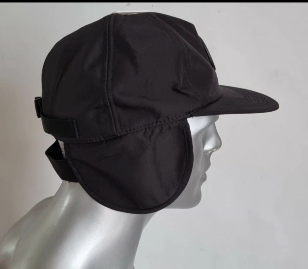 WESC - Hat Cap Black & Olive with ear flap cold weather tapper hat NWT OSFM Adjustable