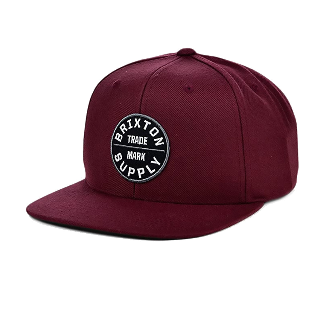 Brixton Oath III Snapback/Hat/Cap Maroon/Grey