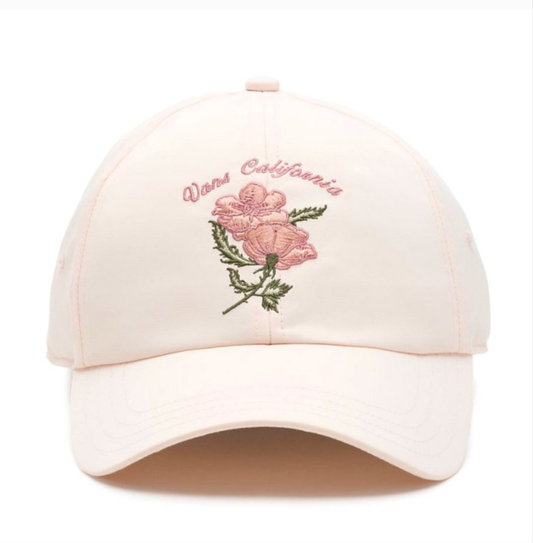 Vans California Souvenir Satin Embroidered Baseball Hat-Soft Pink for Women