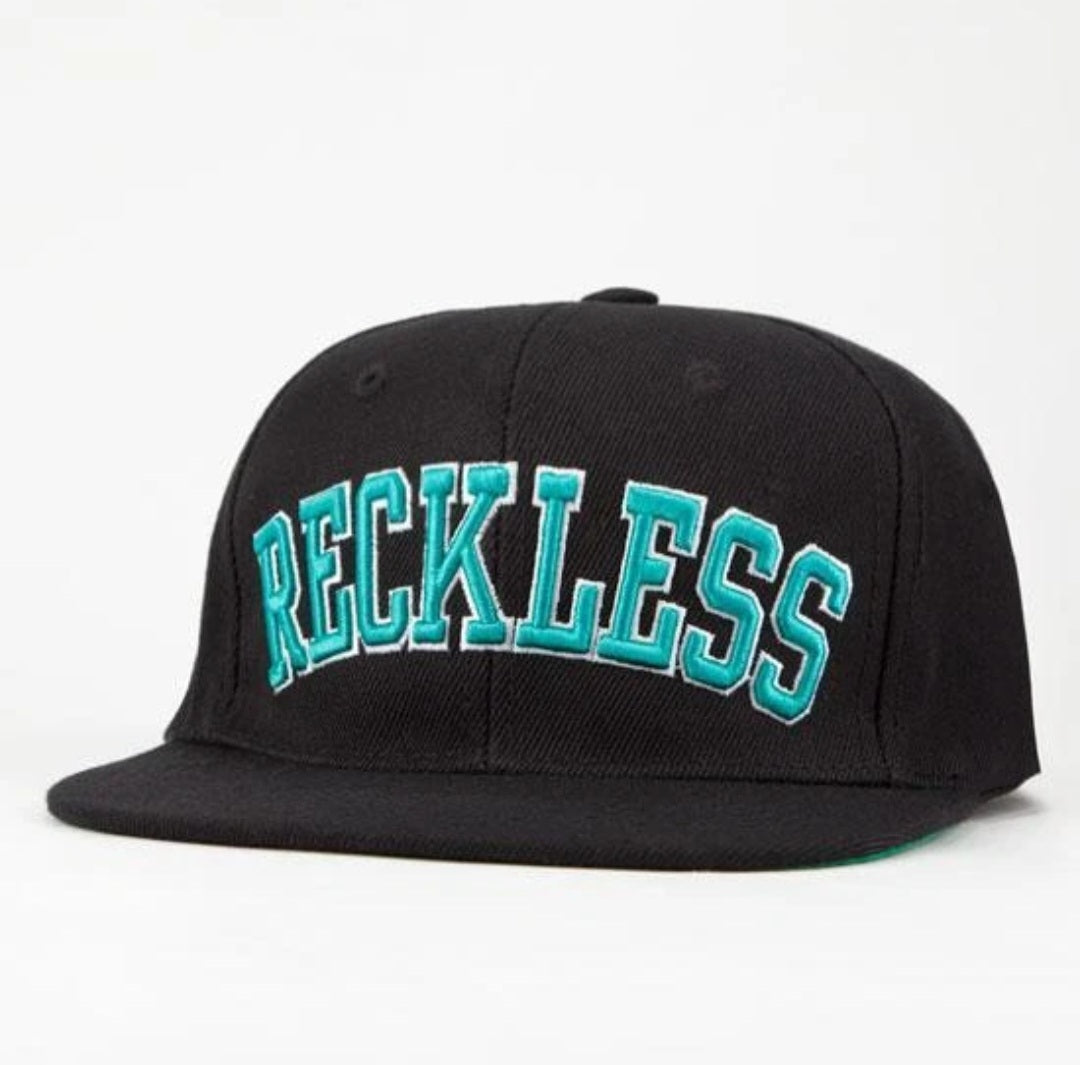 Young & Reckless - Black Block Wool Blend Flat Bill - Snapback Hat Ball Cap