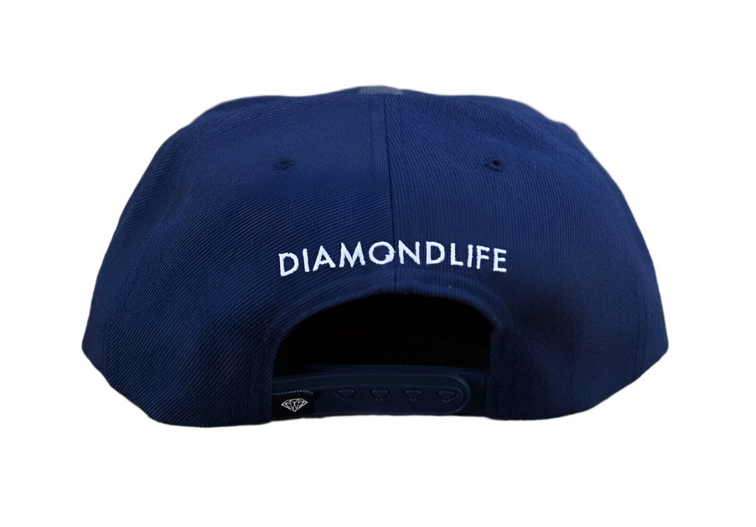 Diamond Supply Co. Brilliant Navy Blue/Gray Men's Sport Snapback Hat