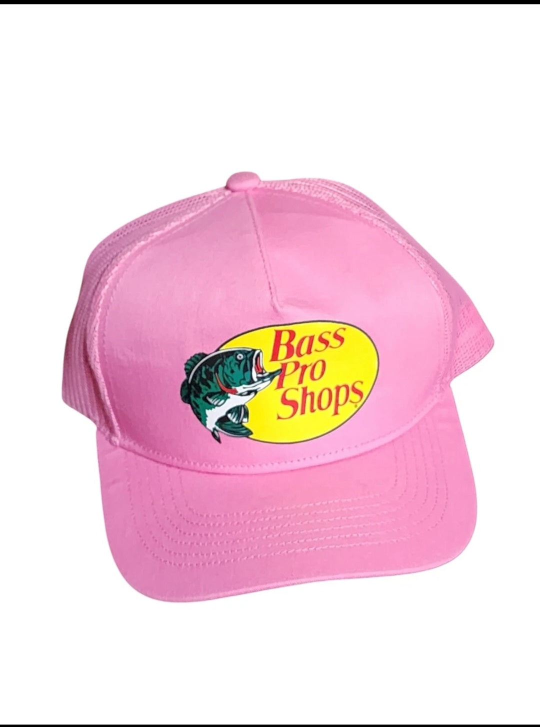 Bass Pro Shops Mesh Trucker Snapback Hat Cap Hunt Fish Men Women Pink