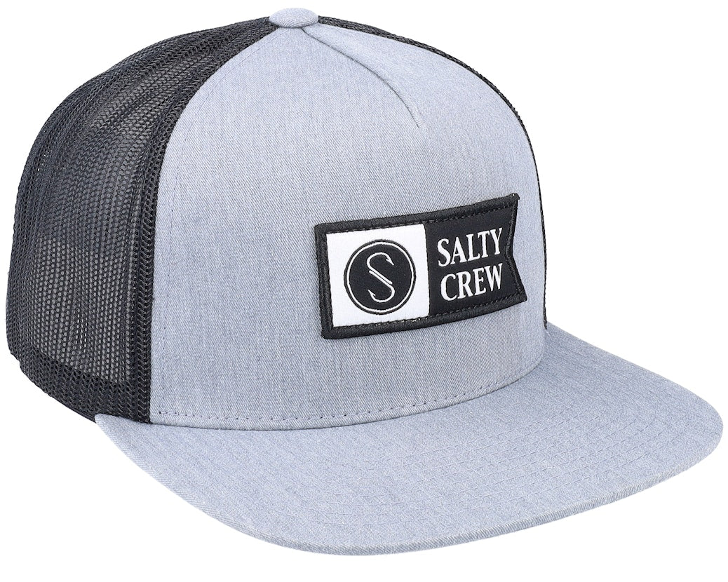Salty Crew 
Alpha Twill Heather Grey/Black Trucker - Salty Crew