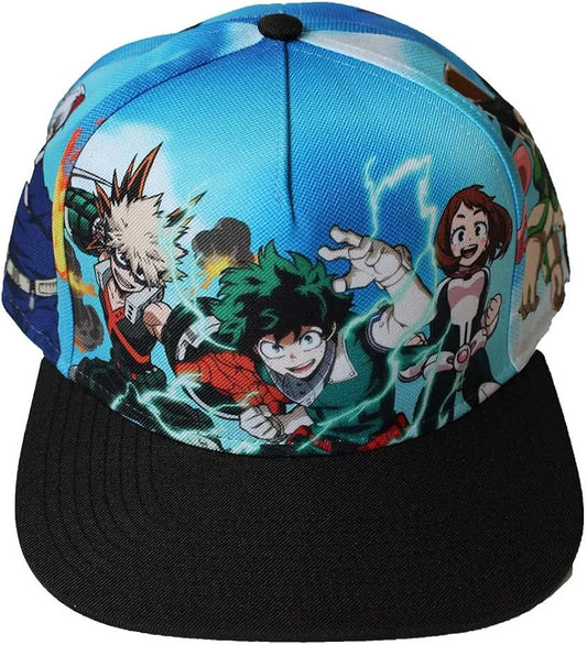 My Hero Academia-Bioworld- Characters Casquette snapback Bleu, Multicolore.