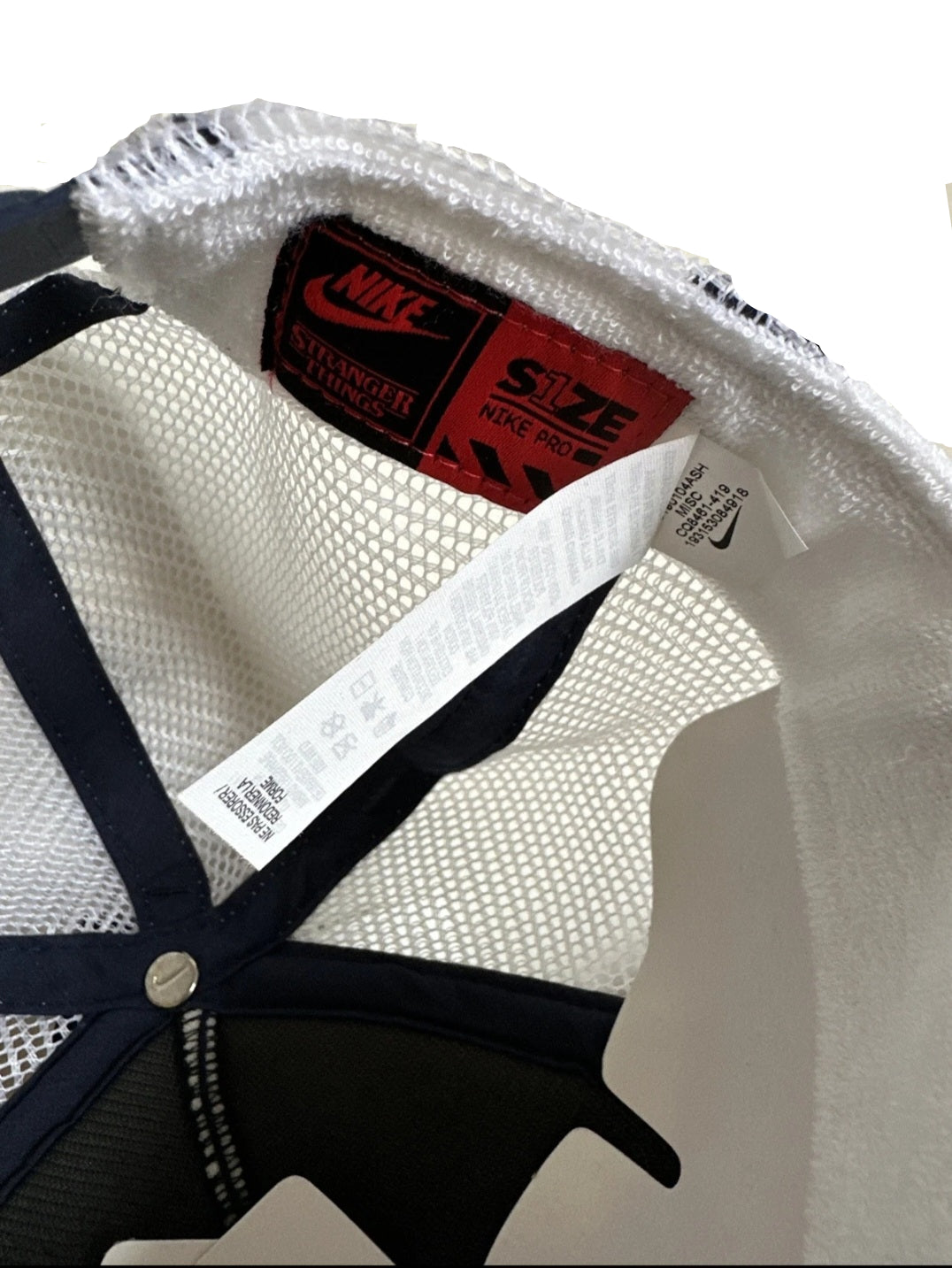 Nike X Stranger Things Hawkins High School Snap Back Mess Trucker Hat - Blue
