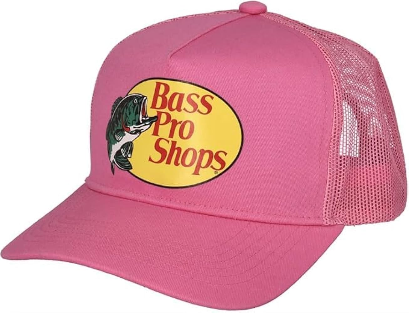 Bass Pro Shops Mesh Trucker Snapback Hat Cap Hunt Fish Men Women Pink