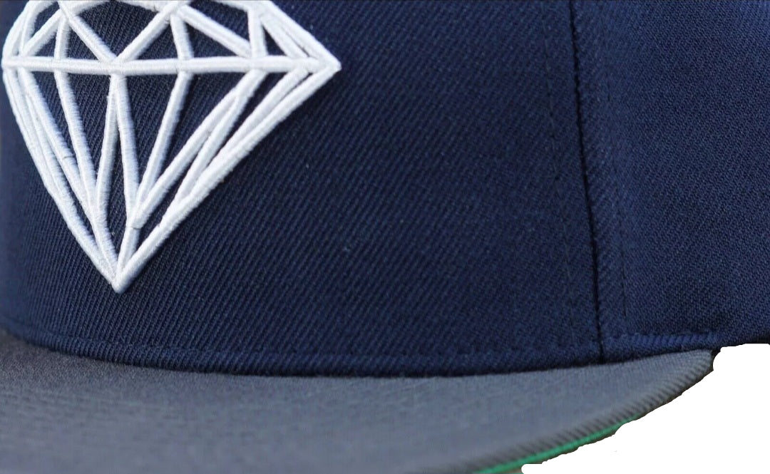 Diamond Supply Co. Brilliant Navy Blue/Gray Men's Sport Snapback Hat