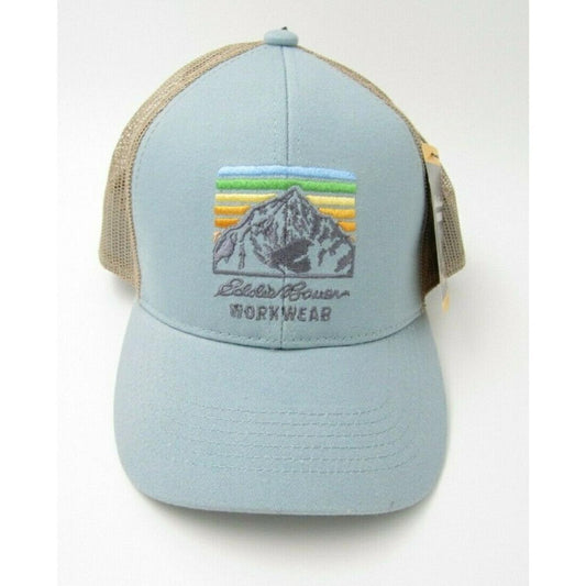 Eddie Bauer- Trucker Hat Blue Gray Workwear Mountain Hiking Outdoor Gorpcore