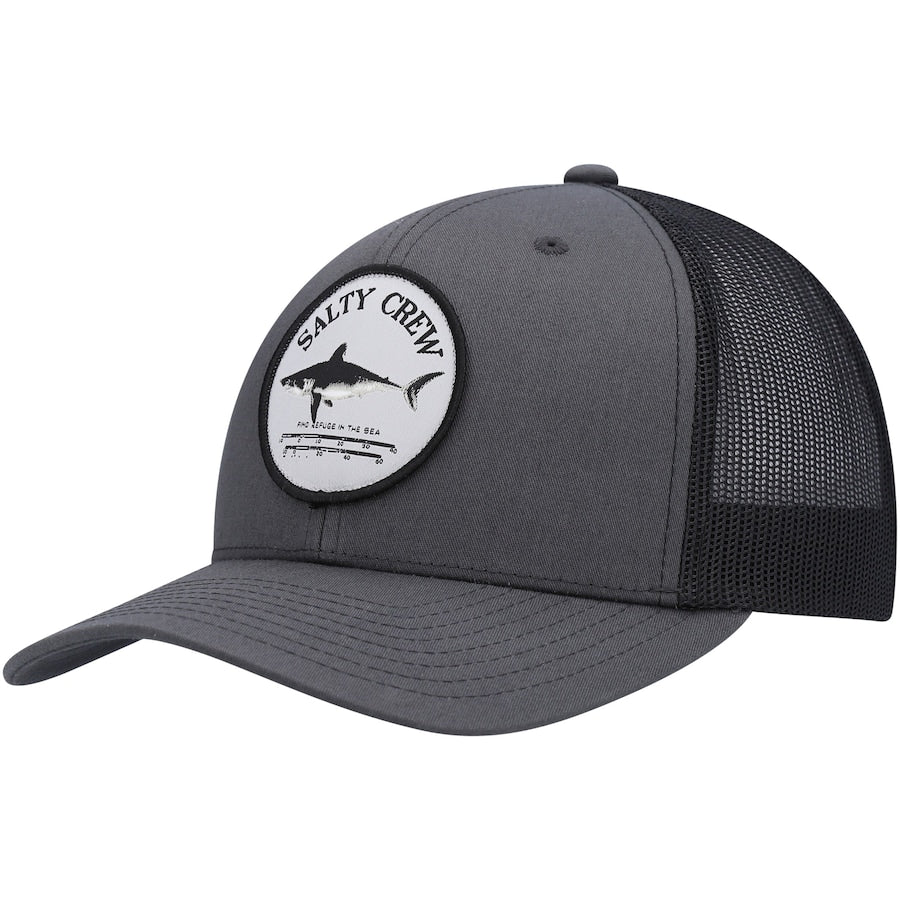 Salty Crew Bruce Retro Trucker Snapback Hat - Charcoal/Black