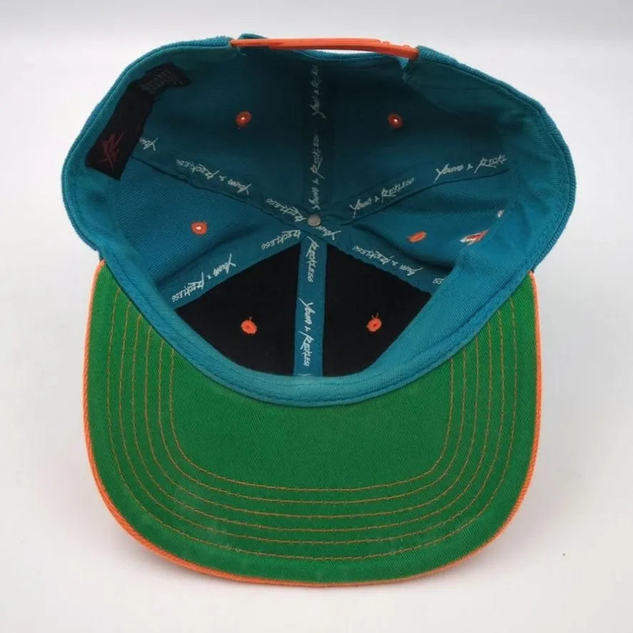 Young & Reckless - Vintage Los Angeles - Hat Aqua & Orange Snapback Cap