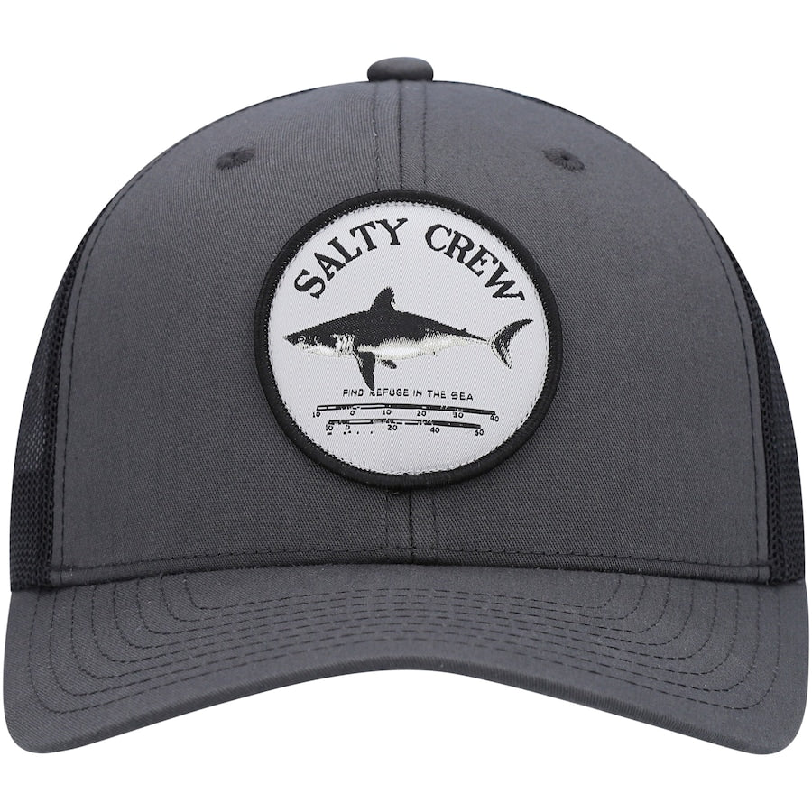Salty Crew Bruce Retro Trucker Snapback Hat - Charcoal/Black