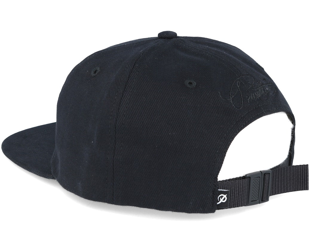Lips 6 Panel Black Strapback - Primitive Apparel
