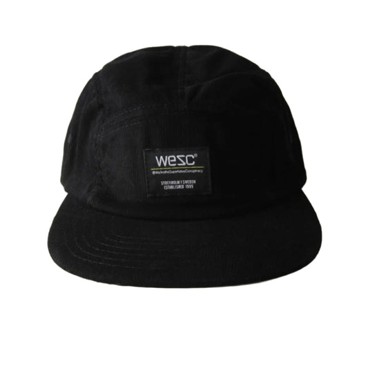 WESC Black & Olive Ribbed Corduroy Hat With Adjustable