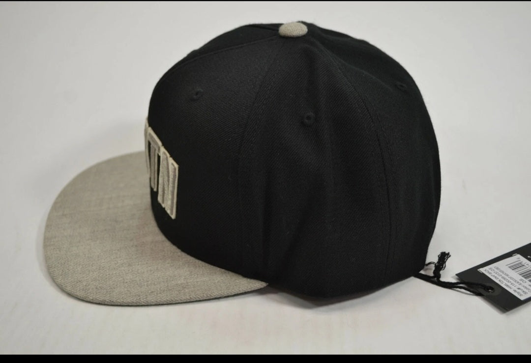 Brixton HAMILTON SNAPBACK Black Light Heather Grey Embroider Logo Men's Hat