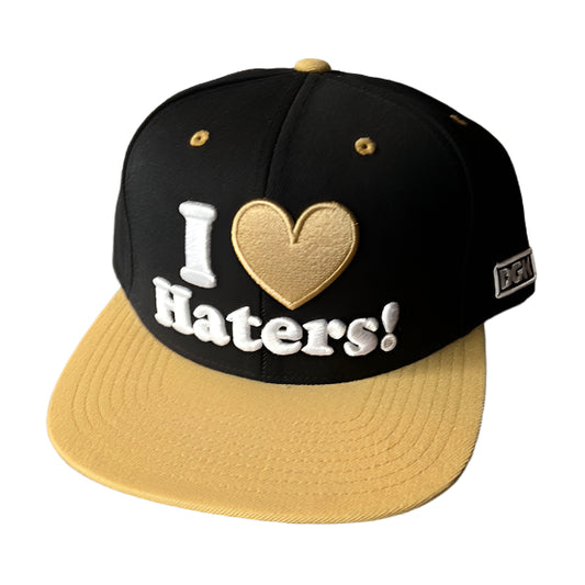 DGK - I Love Haters New Orleans -Snapback Hat - Black and Gold