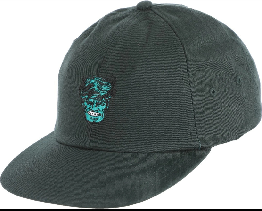 Vans X Marvel Hulk Jockey Strapback Cap Hat Skating Summer Cómics Darkest Spruce