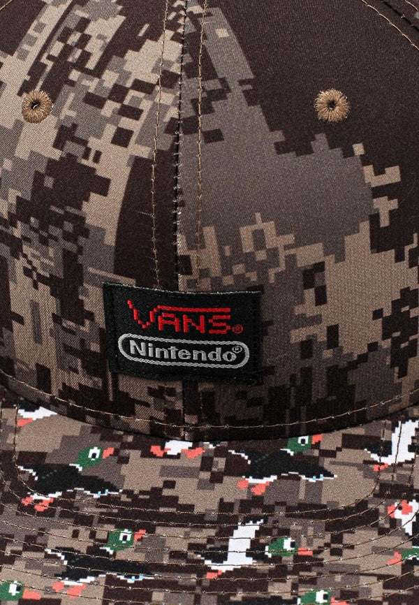 Vans X Nintendo Duck Hunt 8-bit Snapback Hat Cap Camo