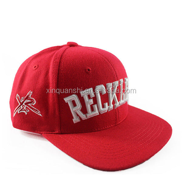 Young &"Reckless"- Snapback Hat Red & White