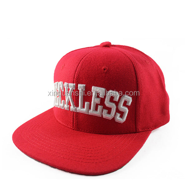 Young &"Reckless"- Snapback Hat Red & White