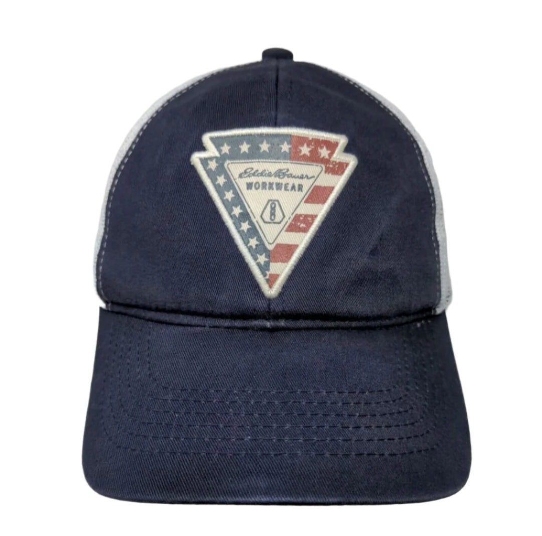 Eddie Bauer - Workwear Snapback Mesh Back Trucker hat Blue OS