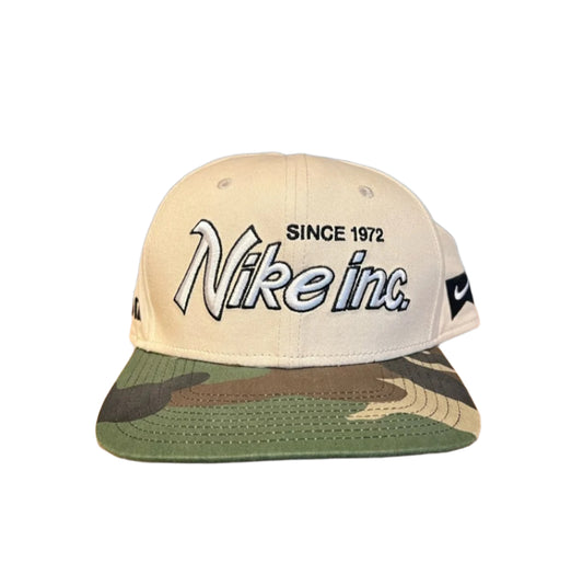Nike Camo Snapback Hat Cream and Green