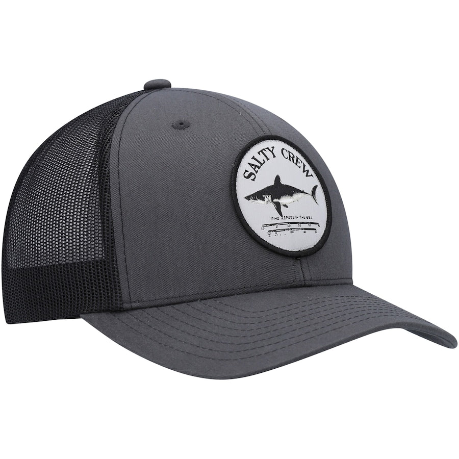 Salty Crew Bruce Retro Trucker Snapback Hat - Charcoal/Black