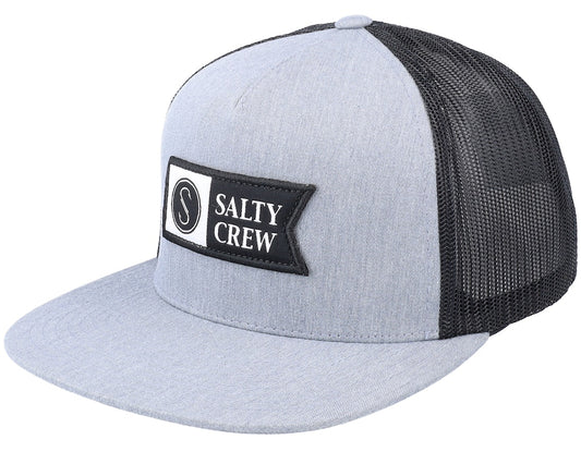 Salty Crew 
Alpha Twill Heather Grey/Black Trucker - Salty Crew