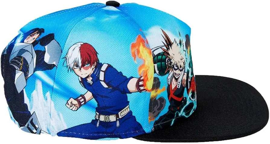 My Hero Academia-Bioworld- Characters Casquette snapback Bleu, Multicolore.