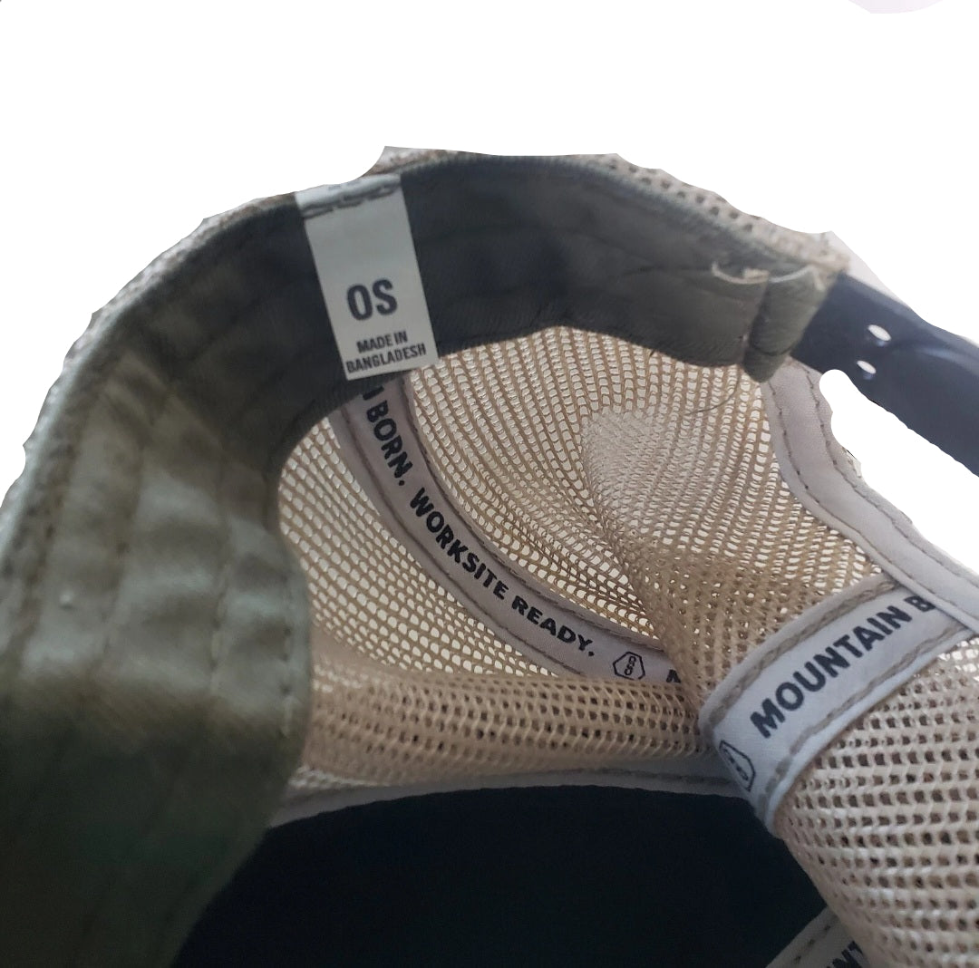 Eddie Bauer- Olive Trucker Hat   Workwear Mountain Hiking Outdoor Gorpcore