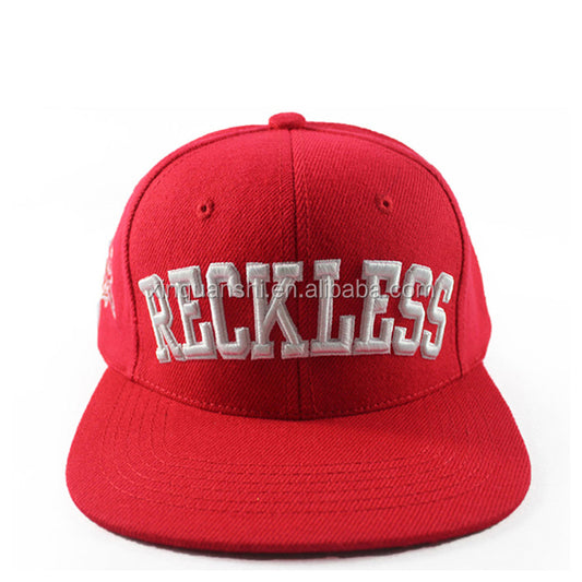 Young &"Reckless"- Snapback Hat Red & White