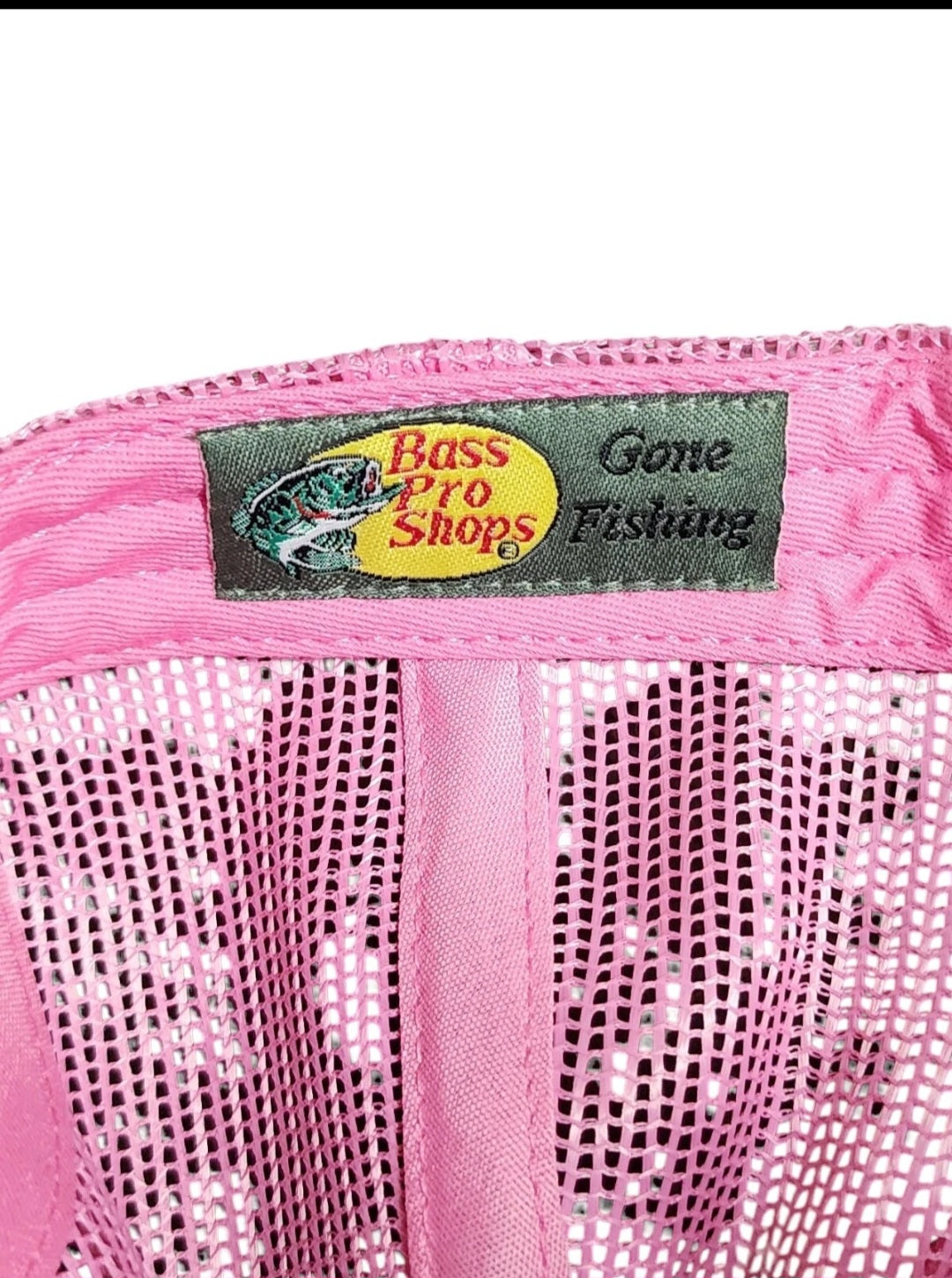 Bass Pro Shops Mesh Trucker Snapback Hat Cap Hunt Fish Men Women Pink
