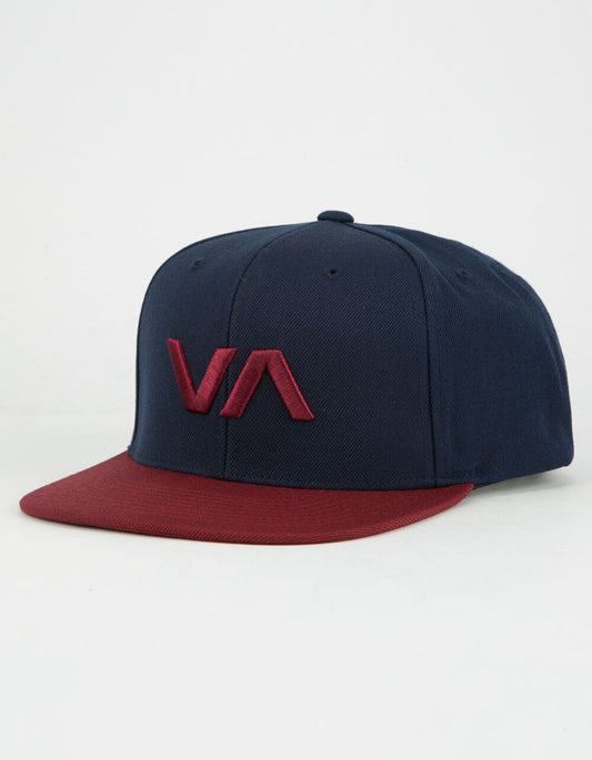 RVCA VA Snapback II Navy/Maroon