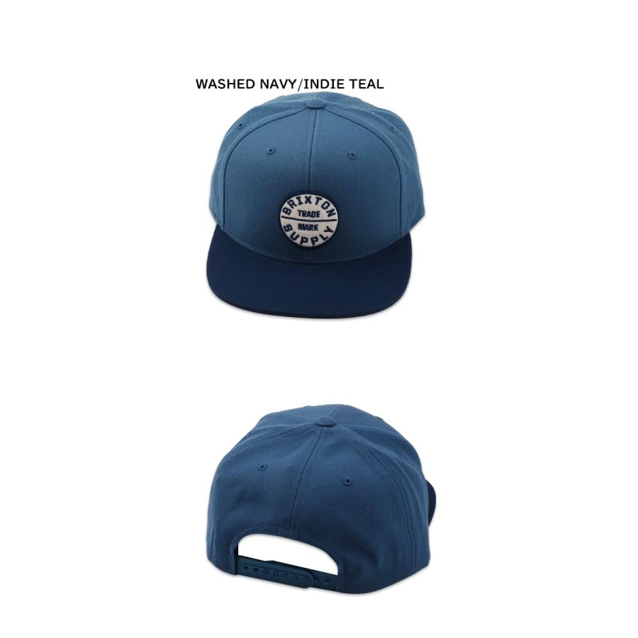 Brixton Oath III Snapback/Cap Washed Navy/Indie Teal